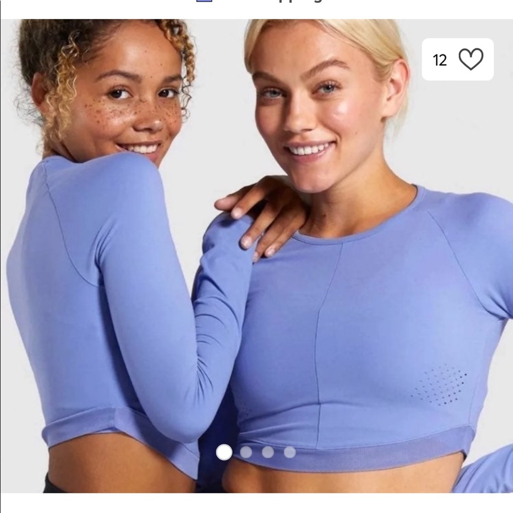 WHITNEY SIMMONS X GYMSHARK TOP BEAUTIFUL BLUE